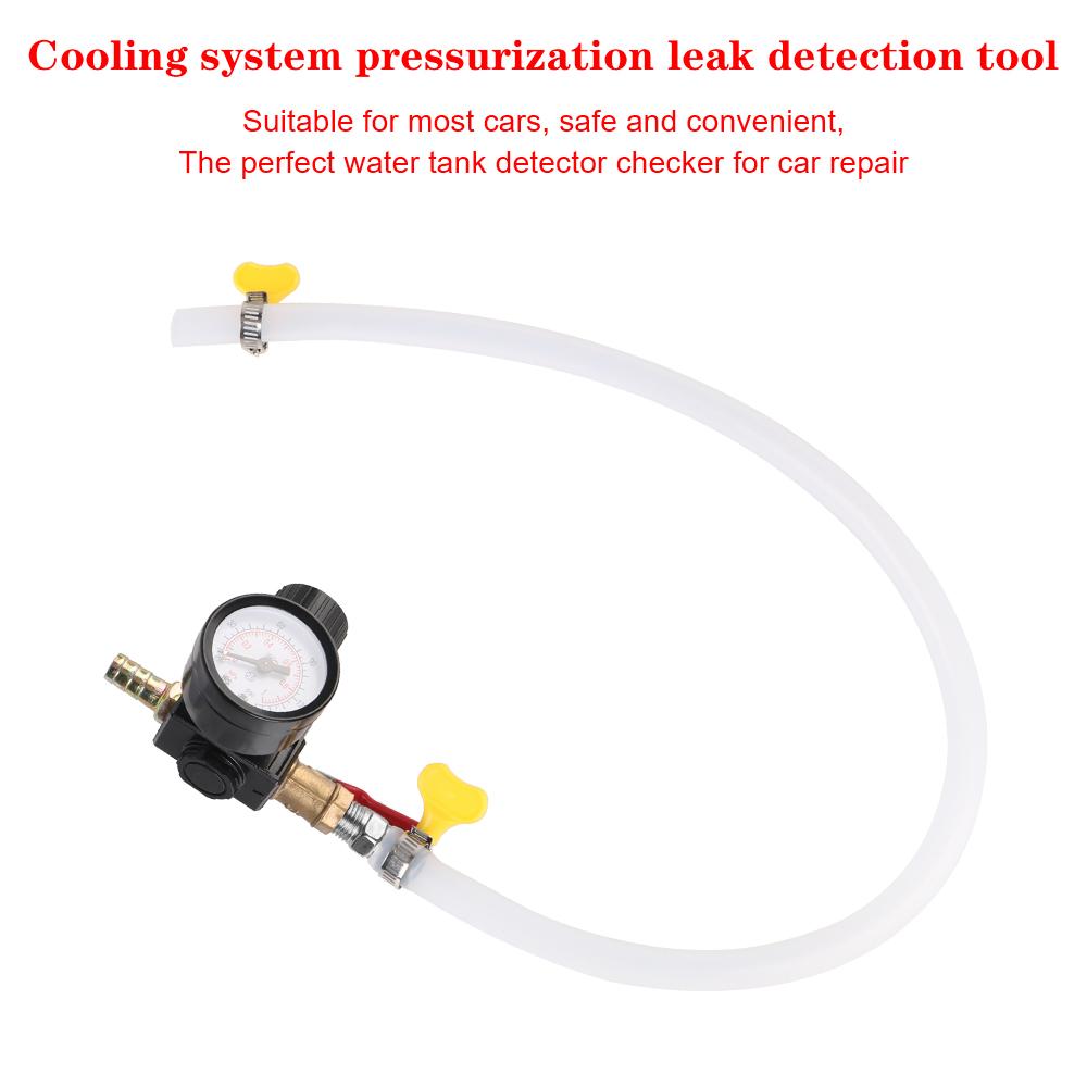 Pressure Tester Gauge Auto Coolant Water Tank Leakage Detector with Dial Gauge Car Cooling System Tester 0-150 PSI Universal