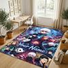 Personalized Crystal Velvet Carpet,Jujutsu Kaisen Custom Printed Name, Plush Area Rug For Home Indoor Decor