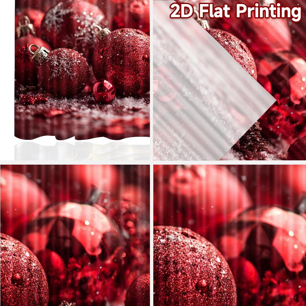 2pcs, 2D FLAT PRINTING Curtains (Without Rod) Festive Wonderland Modern Fashionable Curtainments during the Christmas holiday