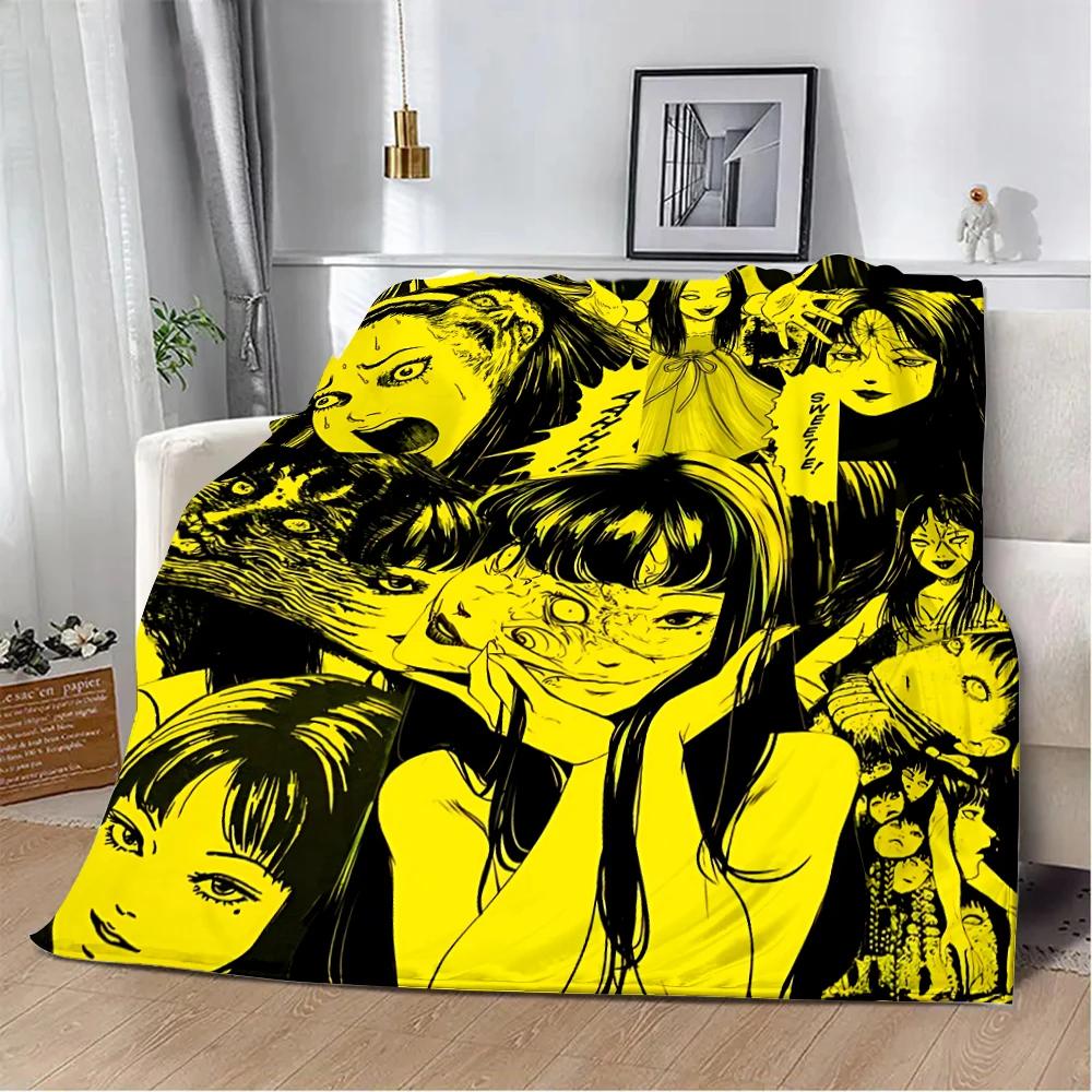 Thriller Manga Junji Ito Tomie Printed Blanket Picnic Blankets Warm Blanket Soft and Comfortable Home Travel Birthday Gift
