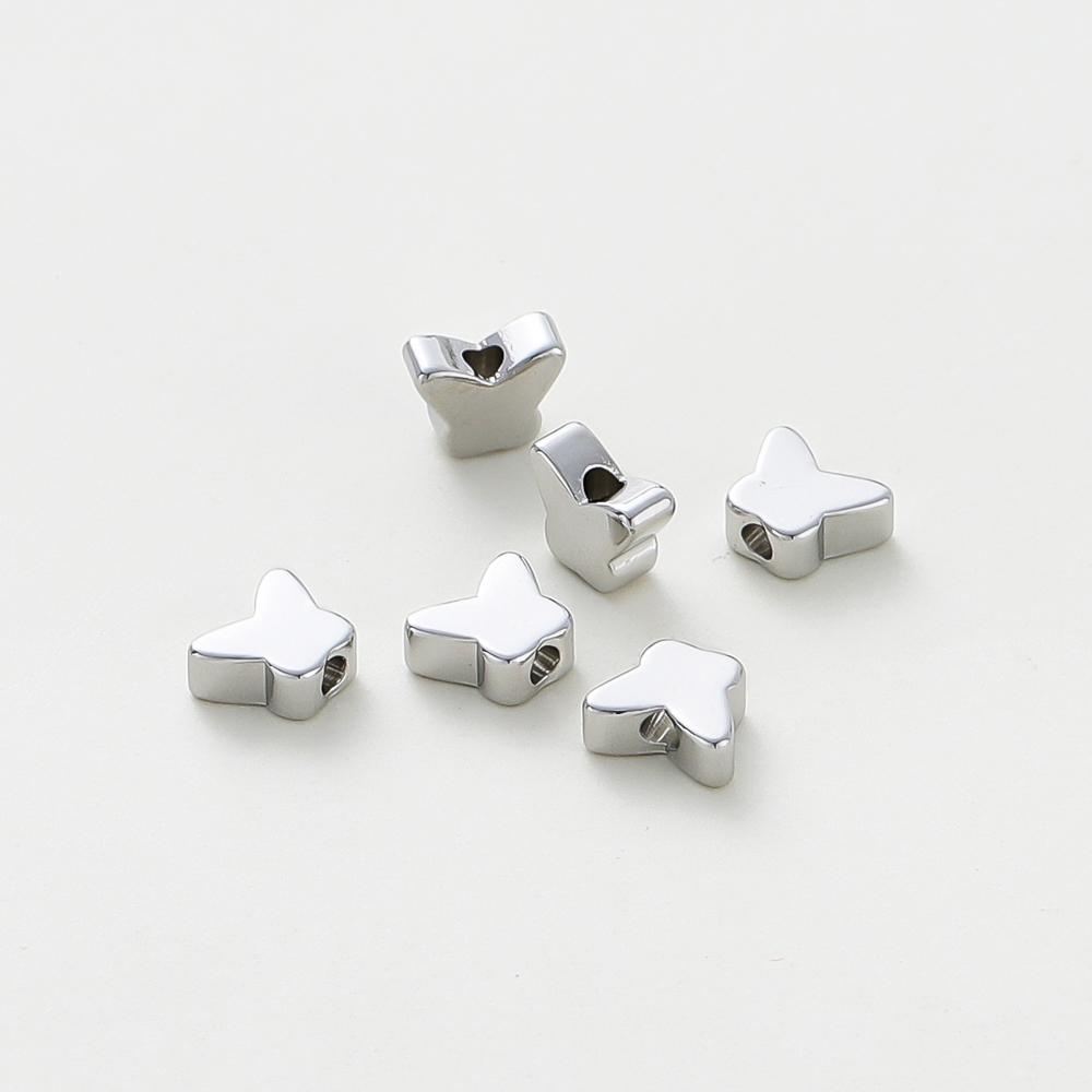 20PCS 14K 18K Gold Plated Brass Round Square Cross Flowers Beads Spacer Beads Jewelry Making Supplies DIY Necklaces Findings