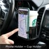 Universal Multi-Function Car Cup Holder Phone Stand Truck Drink Holder Beverage Rack Air Outlet Automotive Accessory