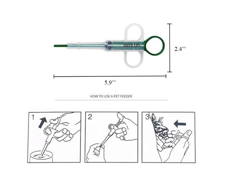 Cat Pill Shooter Pet Piller Gun Dog Pill Shooter Cat Tablet Soft Tip Siringa Pet Medical Feeding Dispenser Strumento per piccoli animali