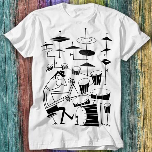 

Play That Beat Drummer Drums Classic Jazz Rock T Shirt Top Tee 505 XL