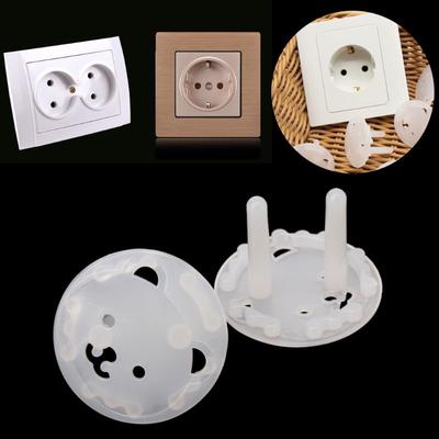Lot de 10 cache-prises électriques de sécurité enfant, conformes aux normes européennes (2 trous), avec protection antichoc.