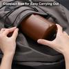 Uxcell Watch Travel Case, Single Slot, Portable Leather Watch Case, Unisex, with Removable Cushion, for Travel, Display, Home Storage, Coffee