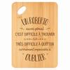 Cutting Board / Appetizer Platter - PLANETEE - A Roberto Also Great - Bamboo - 30x20x1 Cm - Hole Ø24 Mm