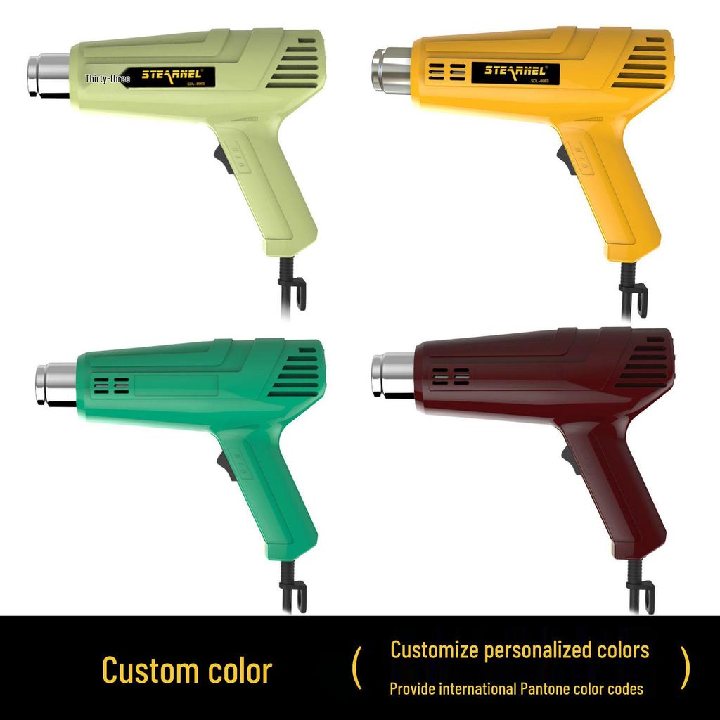 Portable Handheld Industrial Hot Air Heat Gun for DIY Electronics and Car Wrapping.