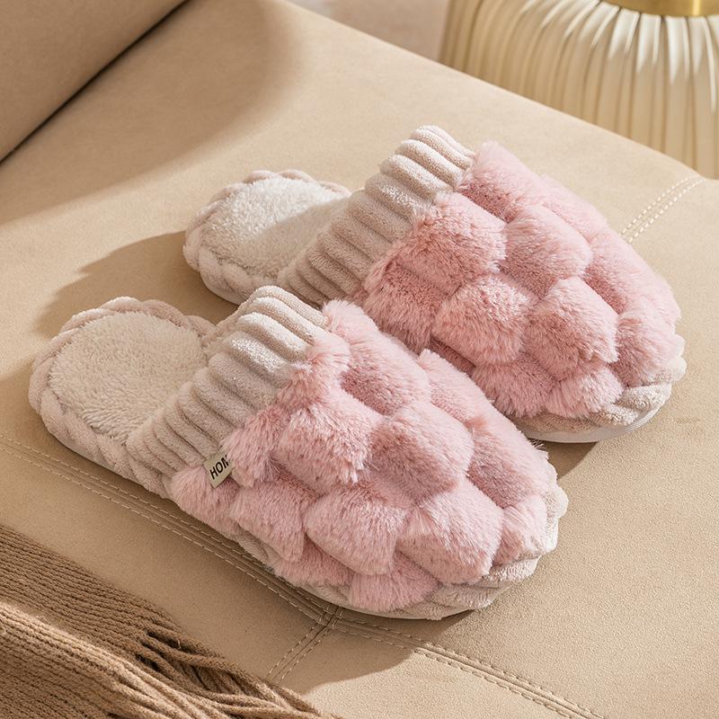 New 2025 Autumn-Winter Non-slip Cotton Slippers - Warm Indoor Comfort for Women and Men