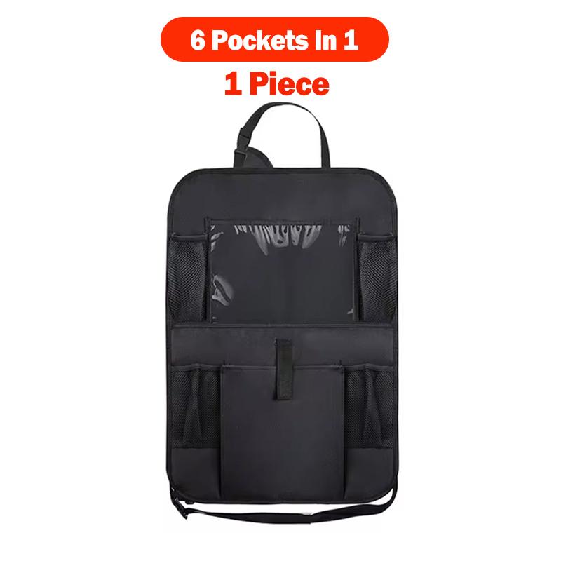 Car Seat Organizer Multi-functional Oxford Fabric Car Back Multi Pocket Storage Bag with Tablet Holder Protector for Kids