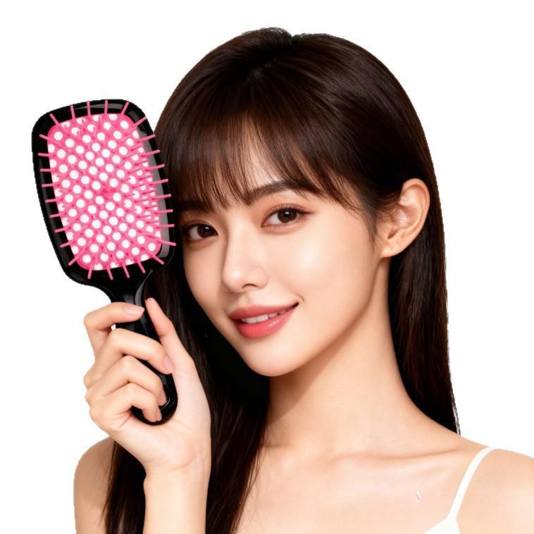 

Original UN Multi-functional Honeycomb Hair Straightening Comb for Wet & Dry Blow Drying and Styling English Color Box