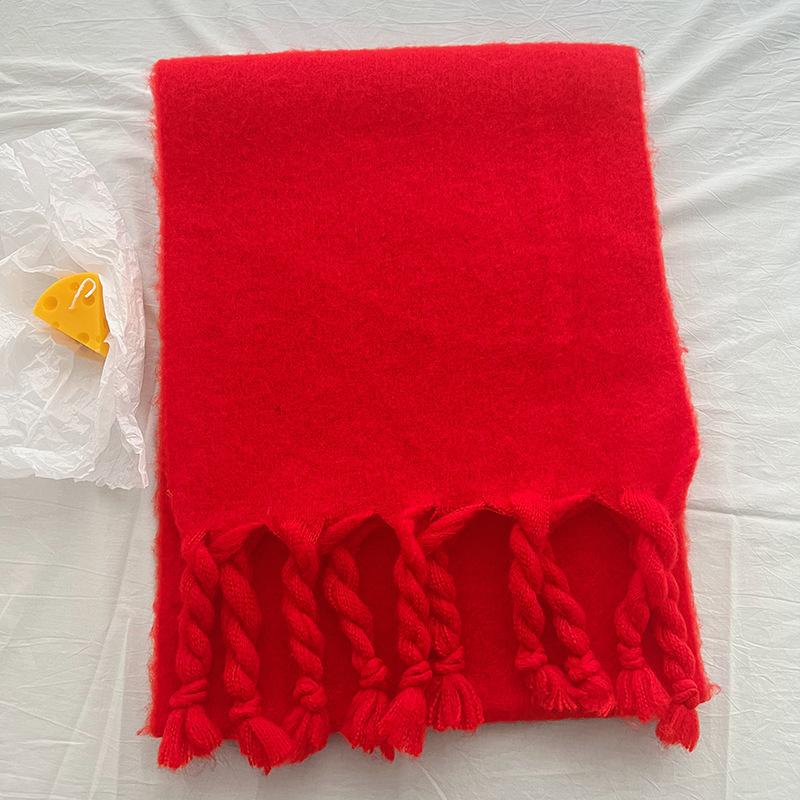 New Imitation Cashmere Women Scarf Winter Solid Warm Scarve Pashmina Tassel Mujer Female Foulard Bufanda Long Thick Wrap Shawl
