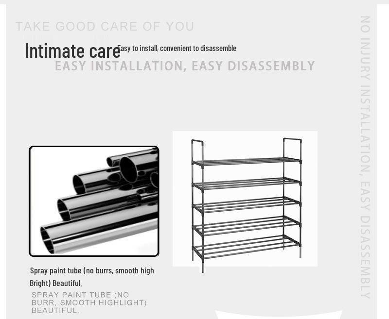 Compact Multi-Layer Metal Shoe Rack for Small Spaces