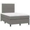 Maison Exclusive - Sommier à lattes de lit avec matelas Gris foncé 120x200cm Tissu