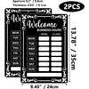 Lesnala 2Pcs Business Hours Sign Changeable Store Time Mark with Stickers for Coffee Bar Shop Restaurant Door Window Supplies 13.78 X 9.45 Inch PVC