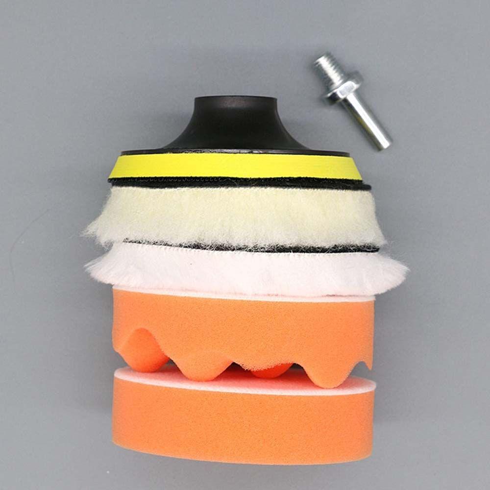 Drill Connecting Rod Polishing Pad Wool Wheel Car Polishing Disc Waxing Sponge Wax Collecting Tray