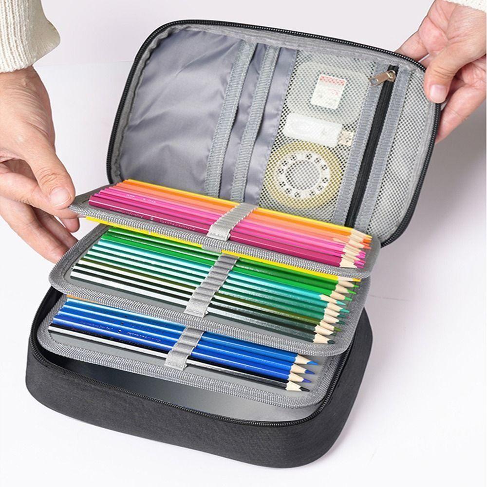 72 Hole Art Storage Pen Case Aesthetic Oxford Cloth Pencil Case Classified Storage Box  Student
