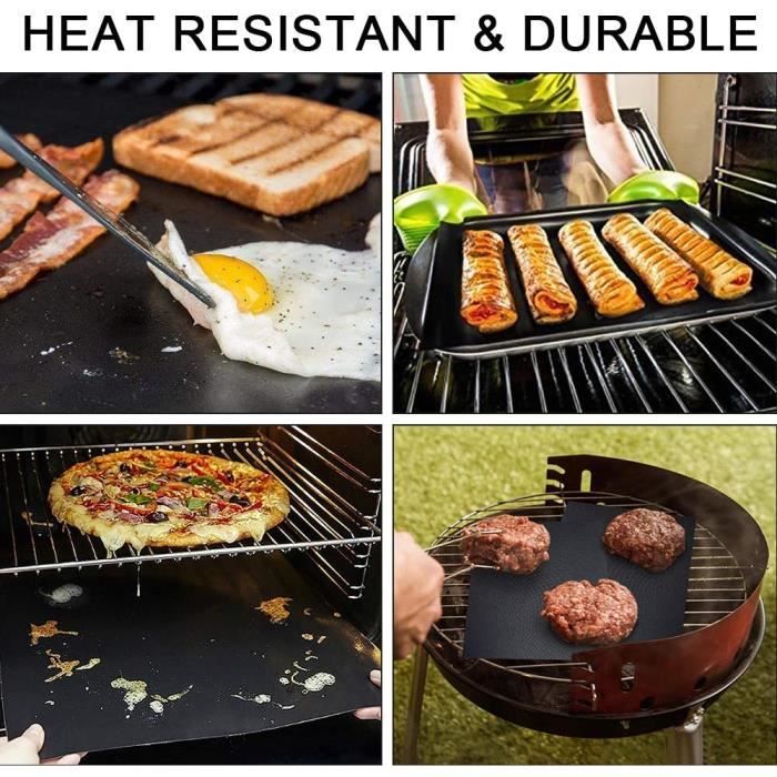 Tapis de Cuisson - mixigoo - Set de 5 - Anti-adhérent - Réutilisable - 40 x 33 cm