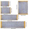 VIKAMA Classic Striped Hallway Doormat Blue Yellow And White Striped Minimalist Modern Decorative Rug Home Decor