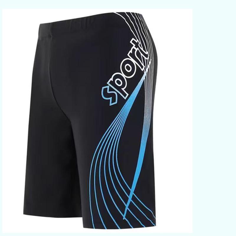 2025 Men's Plus Size Long Swim Trunks - Anti-Embarrassment, Simple Design