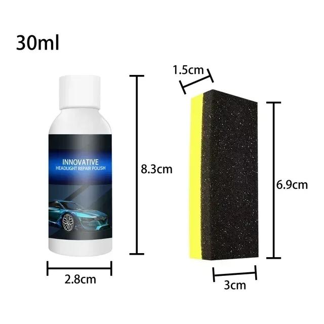 Car Headlight Refurbished Repair Refurbishment Liquid Car Light Repair Agent Headlight Renewal Polish Restore Fluid 20/30/50ml