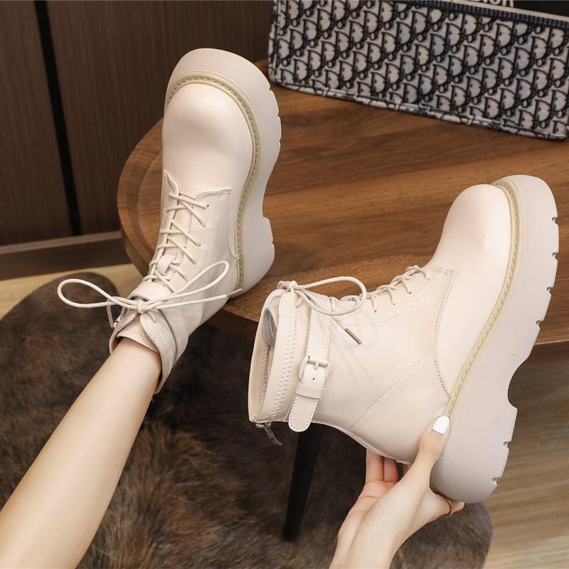 Fashion AIYUQI Women Booties Genuine Leather 2025 Winter New Platform Ankle Boots Women Retro Fleece Round-toe Fashion Boots Women