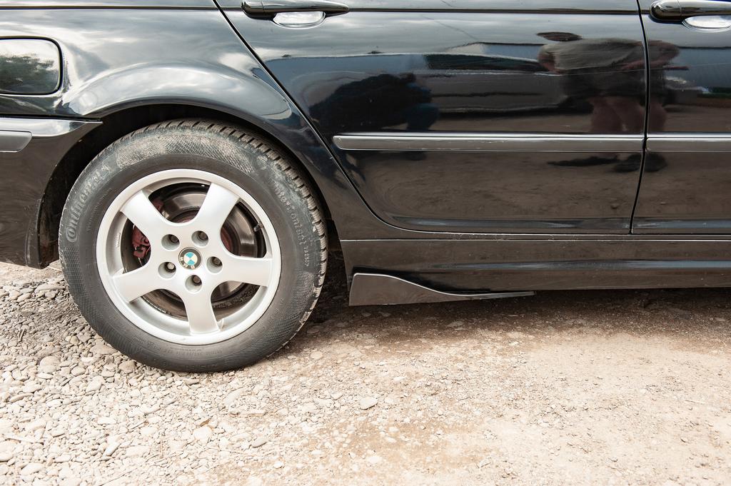 Универсальные Flap накладки на боковые пороги тип-B (2 шт, черный глянец, ABS-пластик)