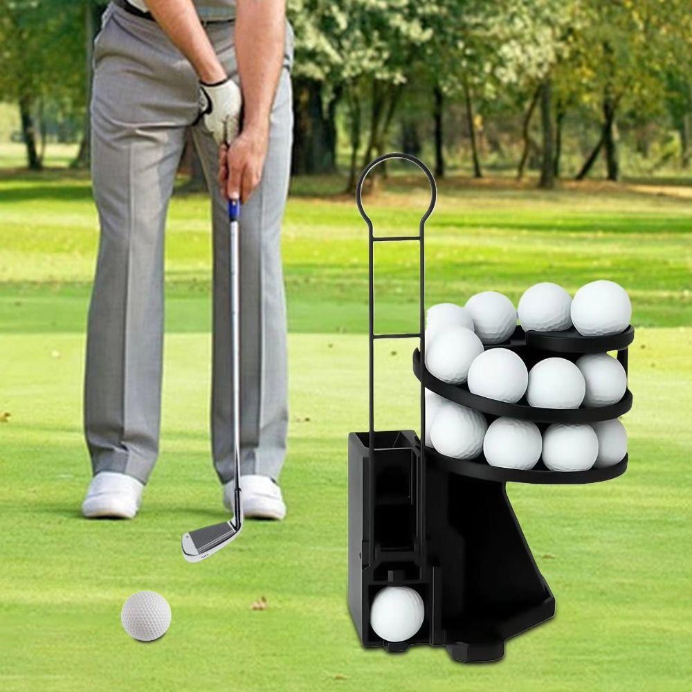 25-Ball Capacity Golf Ball Launcher Set Foot Pedal Control Golf Ball Dispenser  Golf Simulator