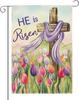 He Is Risen Easter Garden Ag Christian Cross Tulip Easter Garden Ag Decor Spring Double Sided House Ag for Outside Yar