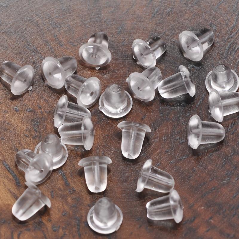 100pcs 5mm Hooded Earring Back Scrunchie Earring Accessory Women's Fashion Earrings
