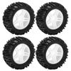 4pcs 82MM Front Rear Rubber Tires and 5 Spoke Wheel Rims Set for   144001 1Celsius14 RC Off Road Car