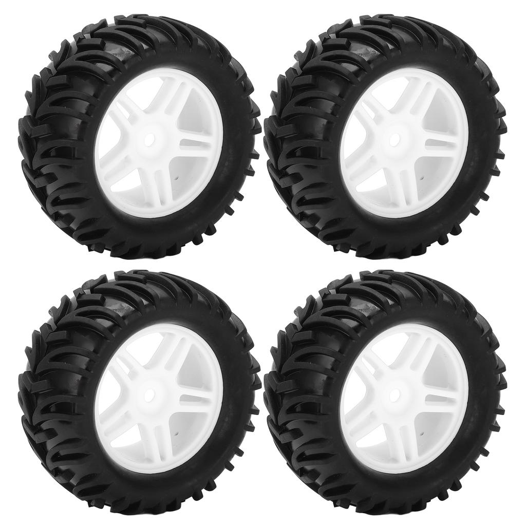 4pcs 82MM Front Rear Rubber Tires and 5 Spoke Wheel Rims Set for   144001 1Celsius14 RC Off Road Car