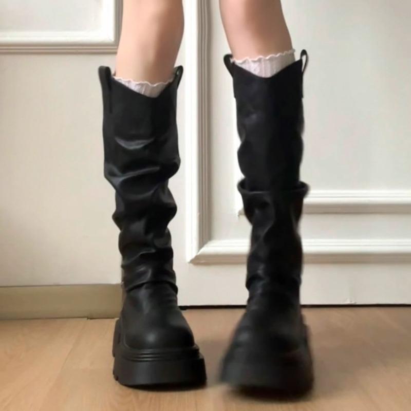 Fashion Women High Boots Platform Fashion New Shoes Designer 2025 Summer Brand Party Knee High Chelsea Boots Woman Shoes Mujer Botas