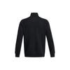 Under Armour UA Rival Mock Neck Logo Print Loose Fit Raglan Long Sleeve Sweatshirt Men Sweatshirt Black 1386016-001