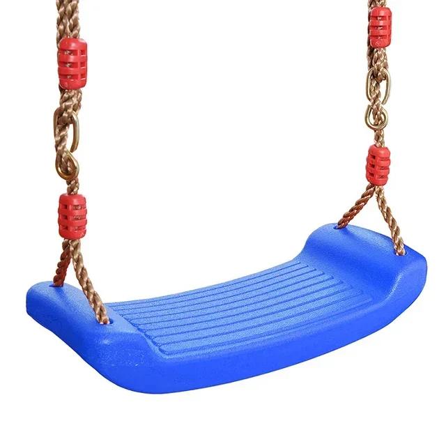 1pc Kids Indoor Outdoor Swing | Curved Board Flying Toy Hanging Seat Height-Adjustable Ropes Ideal for Garden & Home Play