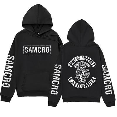 Sons of Anarchy SAMCRO Grafická mikina s kapucí Harajuku Dlouhý rukáv Streetwear Pánská Dámská Móda Rock Punk Oversized Mikiny s kapucí Mikina