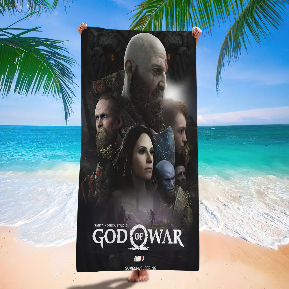 

G-God O-Of W-War Game Big Microfiber Beach Towels Quick Dry Towel Sand Beach Towels Pool Towel for Travel Swim Pool Yoga W30*H60(CM)