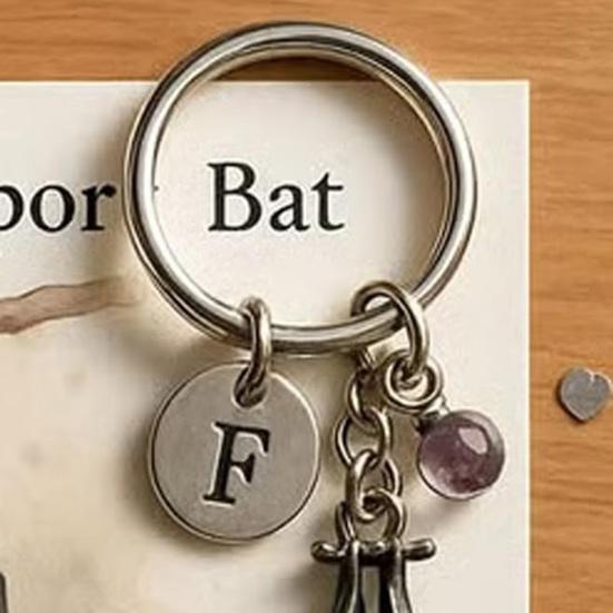 1/2 stuks Vleermuis Inspirerende Sleutelhanger Emotionele Steun Vleermuis Sleutelhanger met Inspirerende Gedichtenkaart Metalen Vleermuis Hanger