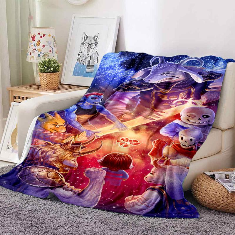Underground Legend Game Sofa Bed Blanket Super Soft Warm U-Undertale Sans Funny 3D Print Blanket Cover Fleece Throw Blanket