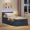 VidaXL Ottoman Bed Frame with Mattress Dark Grey 90x190 Cm Velvet 3312735