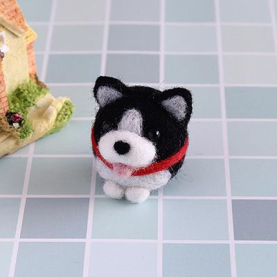 Non-Finished New Poke Wool Felt Handmade DIY Doll Teddy Small Animal Corgi Puppy Material Kit Plush Toy Desktop Ornament Gifts