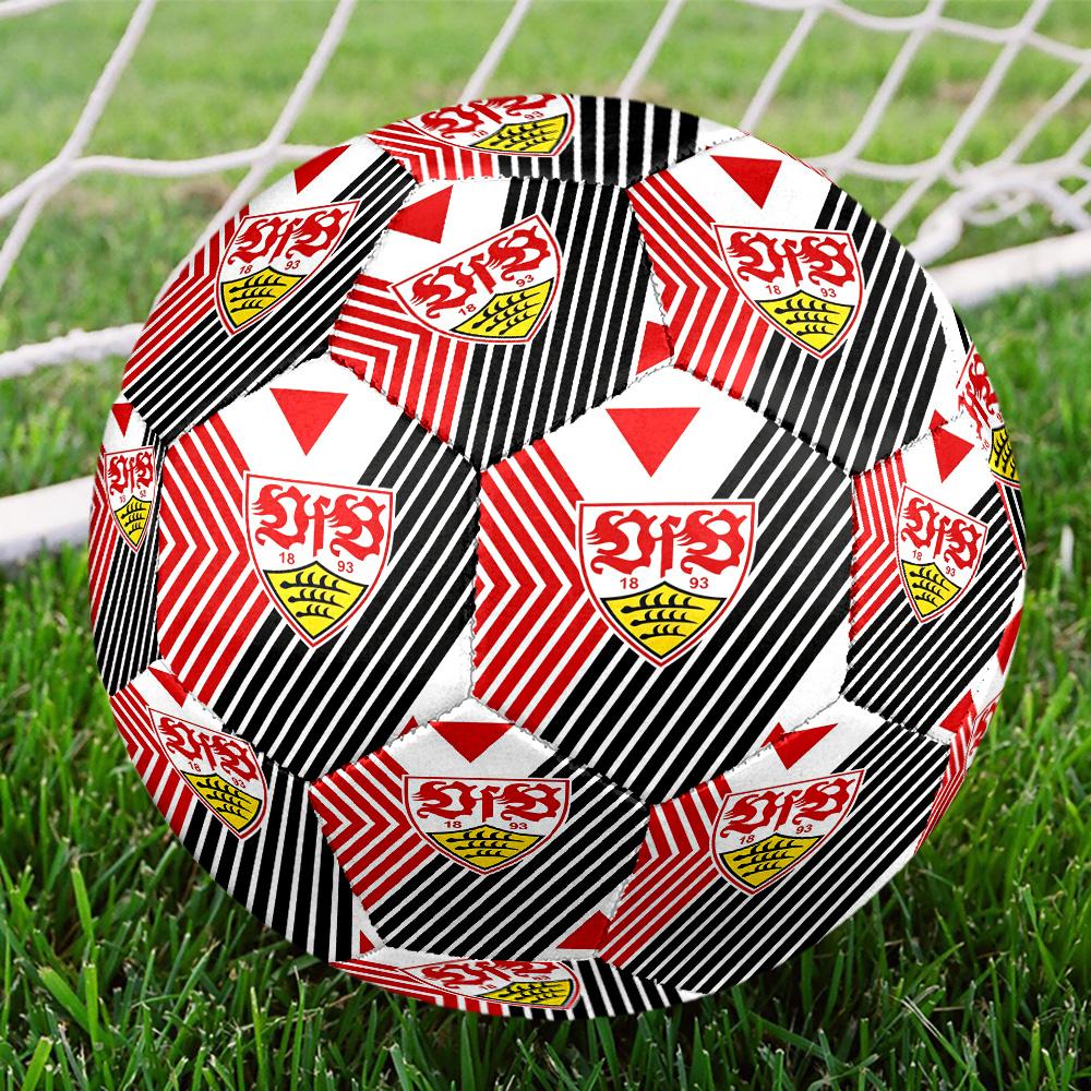 Stuttgart Football Club Indoor Soccer Ball Size 5 Colorful All Ages Machine Stitched PVC Competition Ready Durable High-Bounce