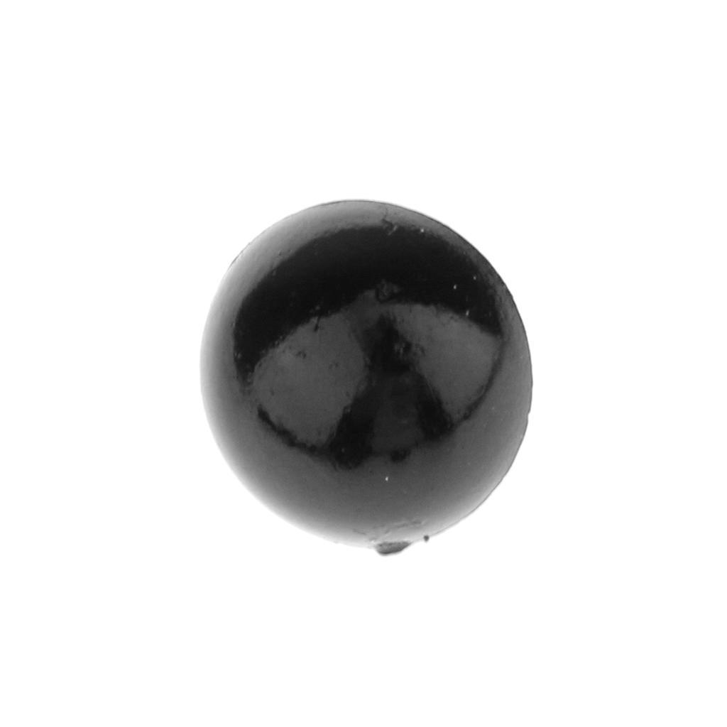100 st Svampknapp Kupold sömnad Djurögon Docka DIY Craft Svart 12mm