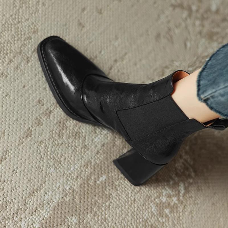 Ankle Boots for Women High Heels Fashion Luxury Shoes Chunky Short Winter Boots Dress  New Elegant Pumps Mujer Chelsea Boots