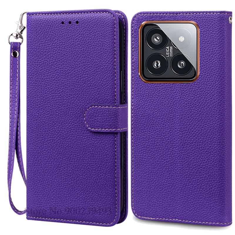 Mi 14 Mi14 Xiaomi14 Pro Case For Xiaomi 14 Case Leather Wallet Flip Case For Xiaomi 14 Pro Cover Coque For Xiaomi Mi 14 Fundas