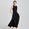 Women's Knitted Splicing Sleeveless Midi Dress