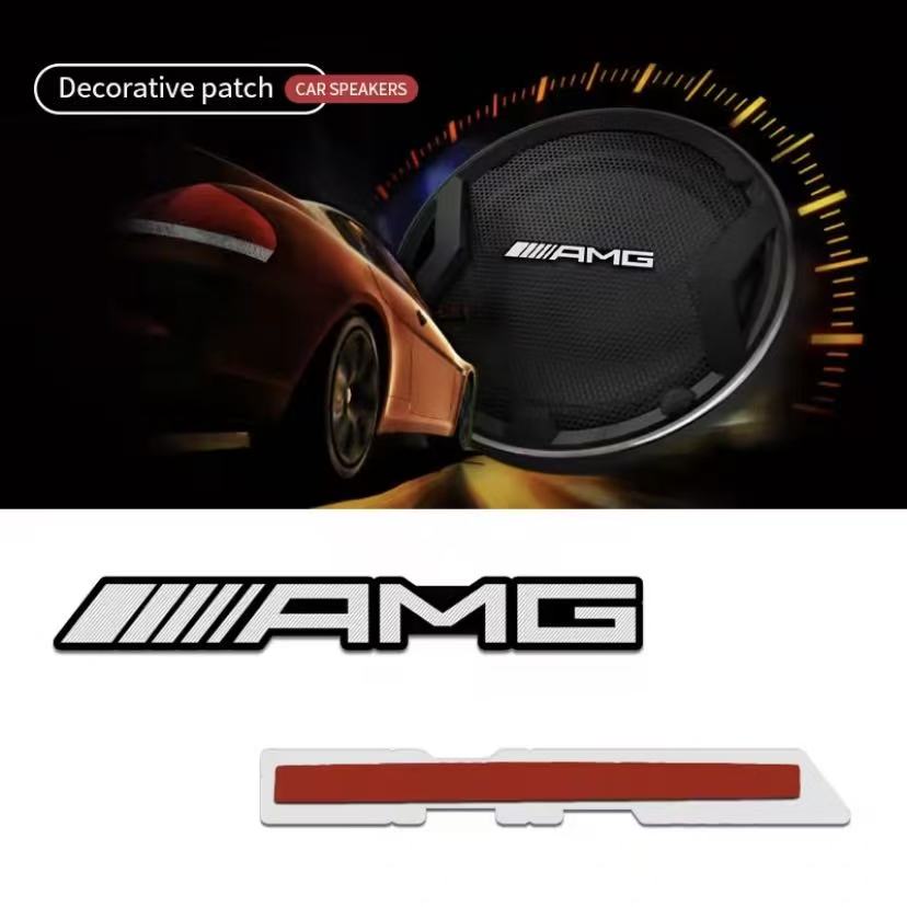 4Pcs 3D Aluminum Car Audio Decorate Badge Emblem Sticker Trim For Mercedes Benz AMG W212 W204 W211 W168 W213 W205 W210 W108 W124
