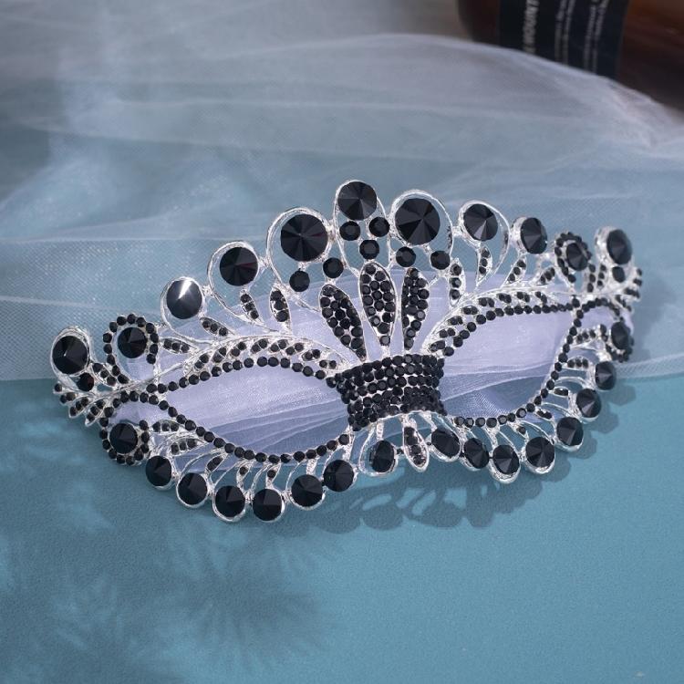 Rhinestones Masquerade Mask Eye Mask with Rhinestones Decoration For Women Halloween Costume Accessory