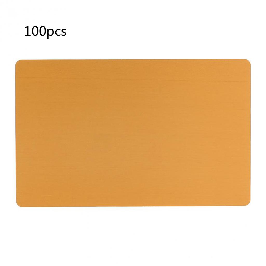 Multicolor Aluminum Blank Business Cards Engraving Tags Mark Impressive Business Visiting Name Cards for Office 100PC