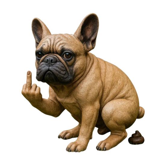 French Bulldog Garden Statue Lifelike Design Resin Dog Shape Figurine Ornament Home Garden Table Decor